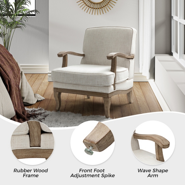 Peppone Pewter Upholstered Armchair