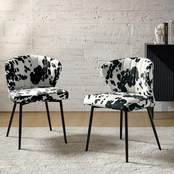 Black & White Bonatti Tufted Accent Chair