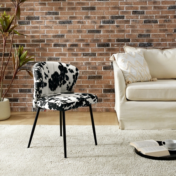 Black & White Bonatti Tufted Accent Chair