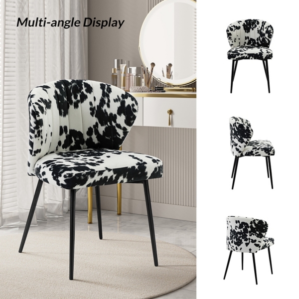 Black & White Bonatti Tufted Accent Chair