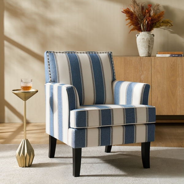 Striped Upholstered Herrera Armchair