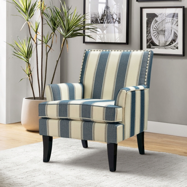 Striped Upholstered Herrera Armchair