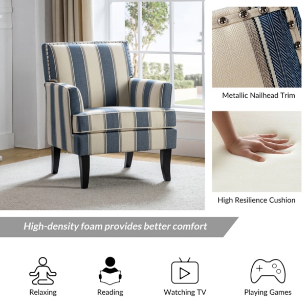 Striped Upholstered Herrera Armchair