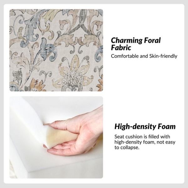 Damask Skirted Edwin Slipper Chair