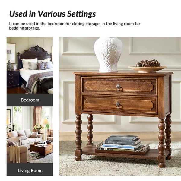 Walnut Wood Gwen Charging End Table