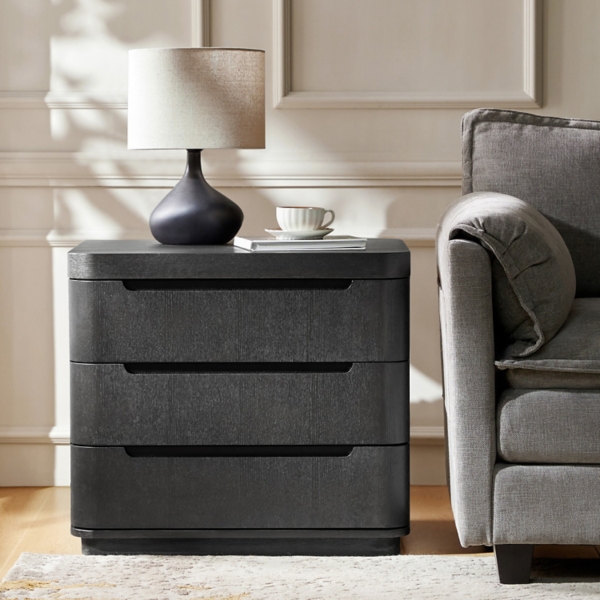 Charcoal Wood Patrick Nightstand