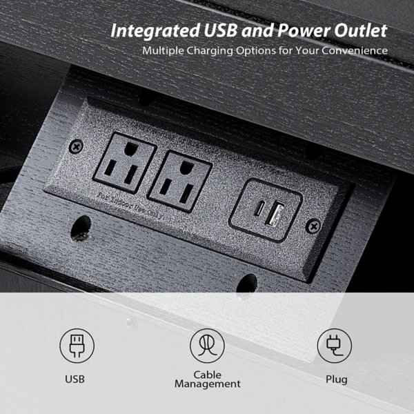 Charcoal Wood Patrick Nightstand