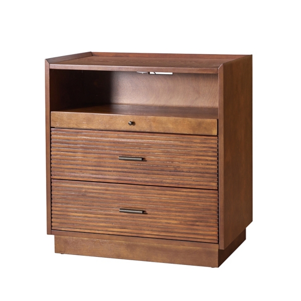 Walnut Wood Lonenz Charging Nightstand