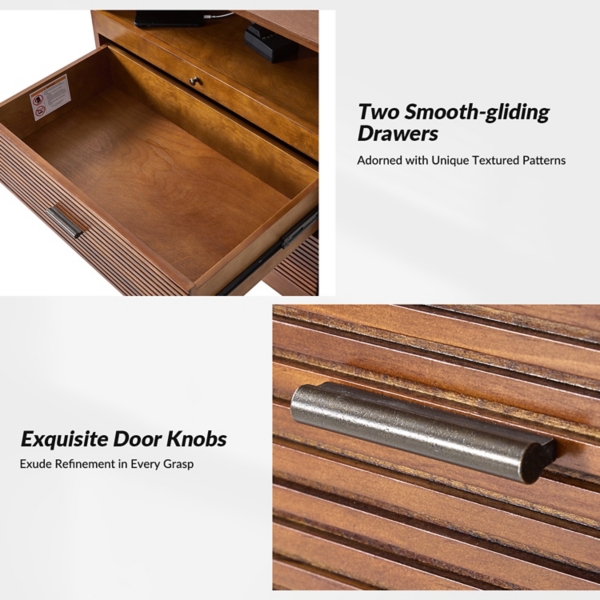 Walnut Wood Lonenz Charging Nightstand