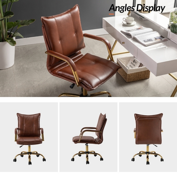 Brown Faux Leather Riccardo Office Chair