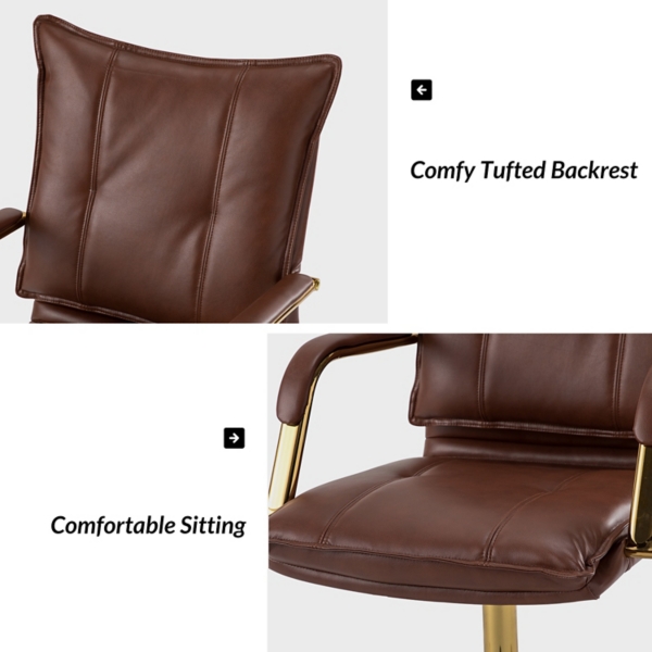 Brown Faux Leather Riccardo Office Chair