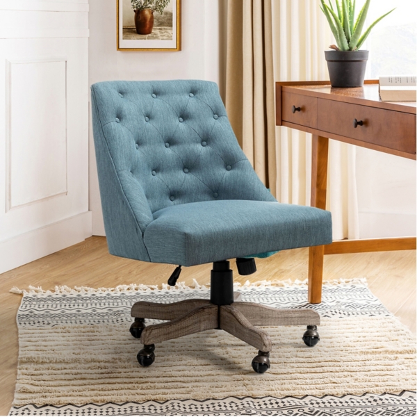Blue Upholstered Jovita Office Chair