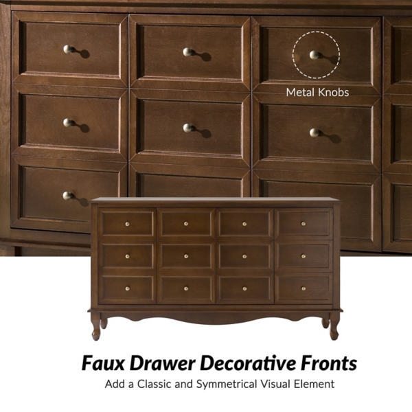 Walnut Brown 4-Door Aggie Sideboard