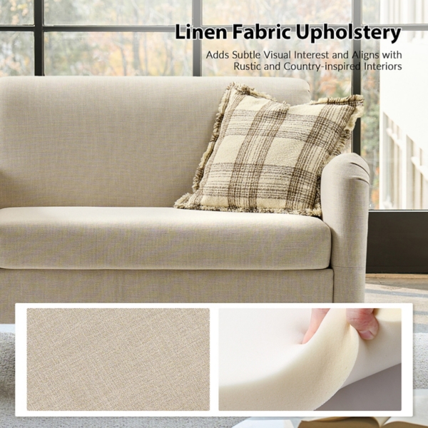 Linen Upholstered Paulina Loveseat