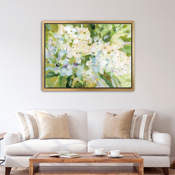 Hydrangea Joy Framed Canvas Art Print
