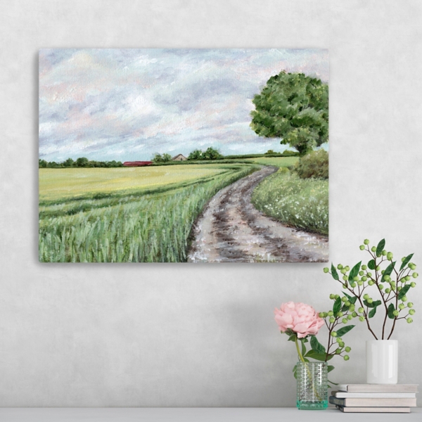 Green Country Roads Canvas Art Print