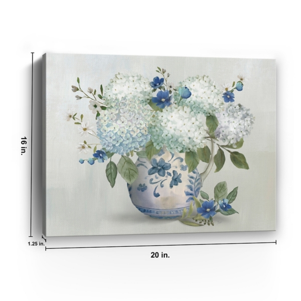 Old Fashioned Hydrangeas Canvas Art Print