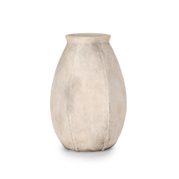 Gretta Cream Tall Clay Vase