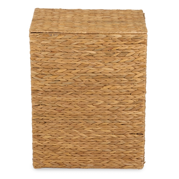 Natural Hyacinth Lined Laundry Basket