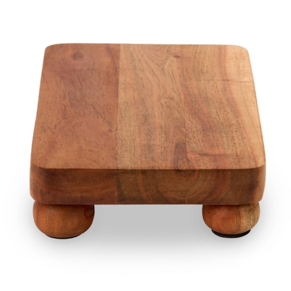Small Acacia Wood Pedestal Riser