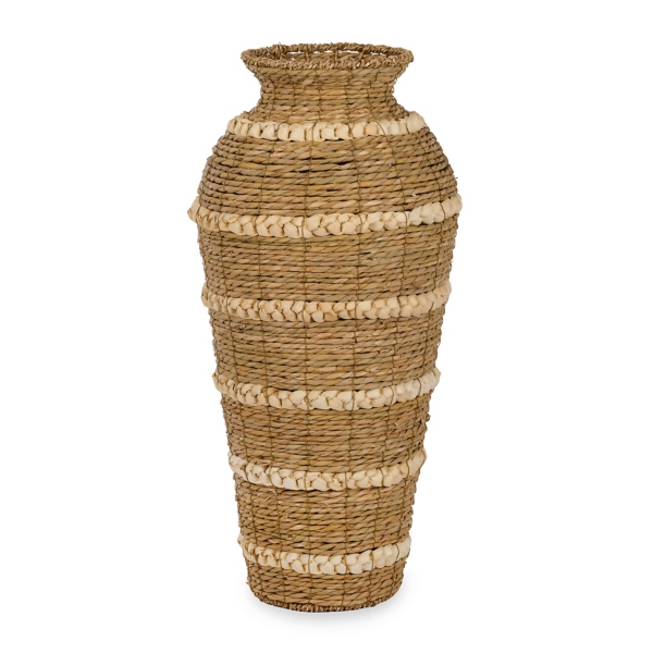 Natural Cattail Floor Vase