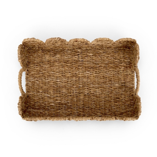 Scalloped Seagrass Decorative Tray