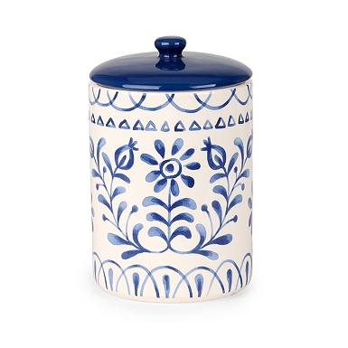 Small White Wavy Beaded Canister | Kirklands Home