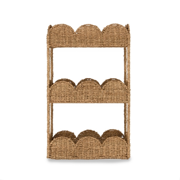 Seagrass 3-Shelf Basket Stand