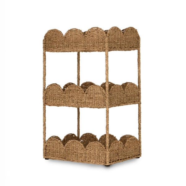 Seagrass 3-Shelf Basket Stand