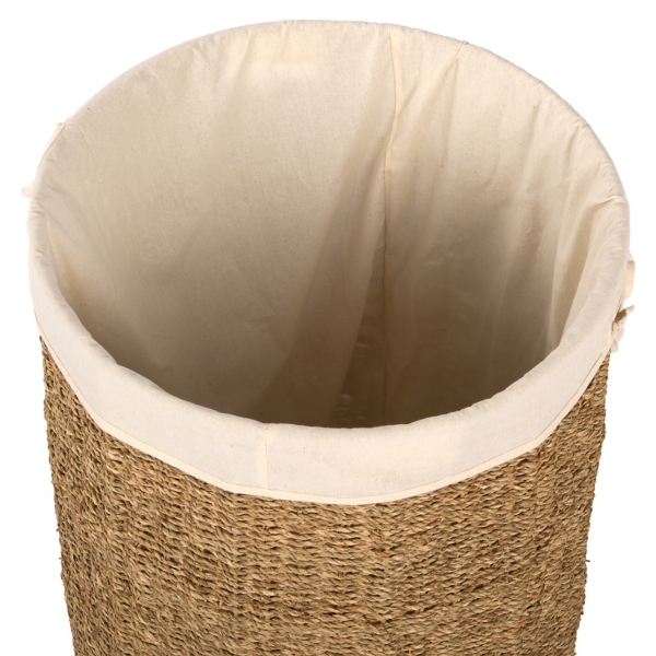 Seagrass Scalloped Top Laundry Hamper