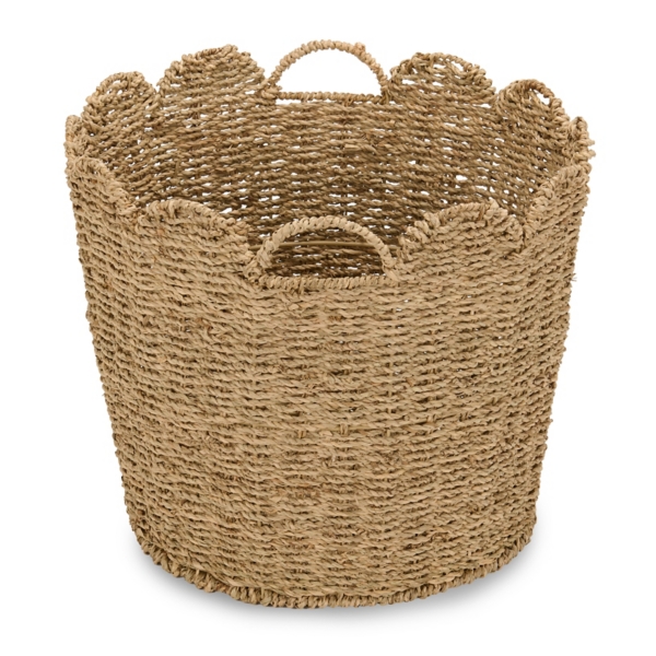 Seagrass Scalloped Edge Basket