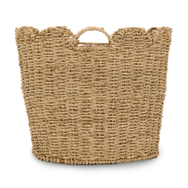 Seagrass Scalloped Edge Basket