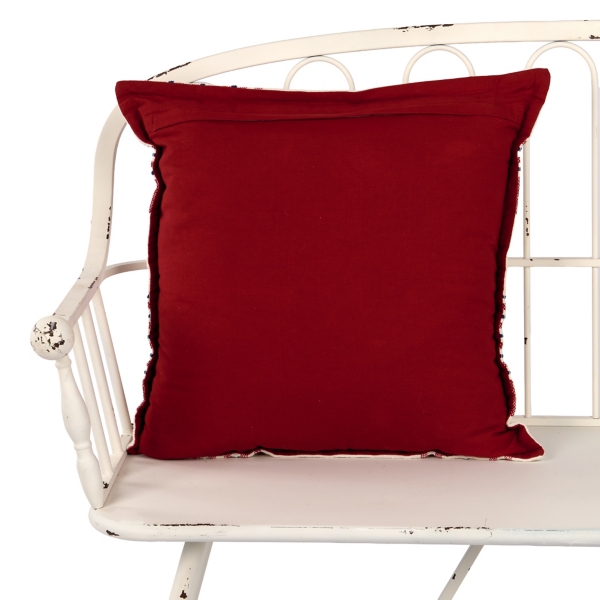 Red Woven Plaid Pillow