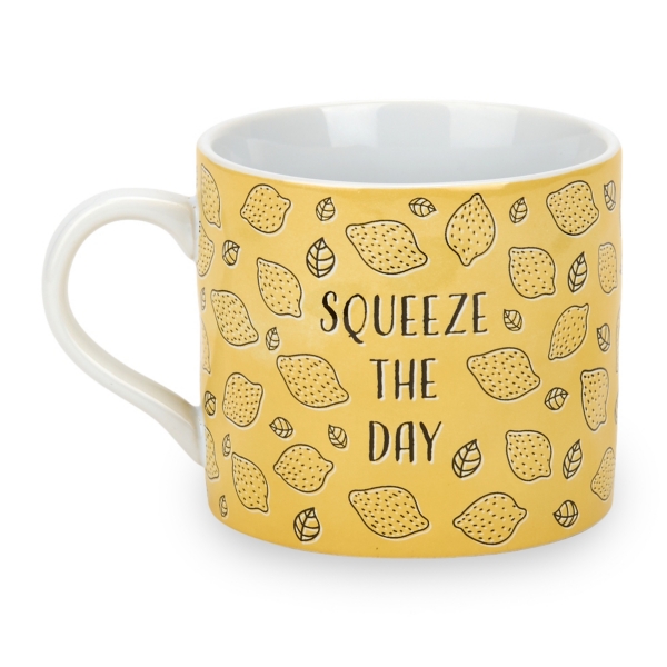 Kirkland's Squeeze The Day Mug In Yellow