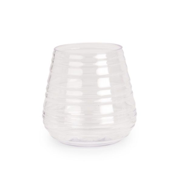 Kirkland's Acrylic Short Ribbed Tumbler In Transparent