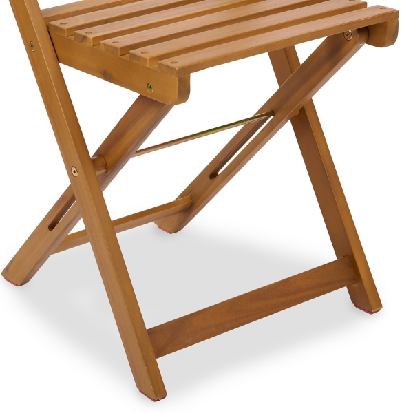 Natural Wood 3-pc. Outdoor Bistro Set