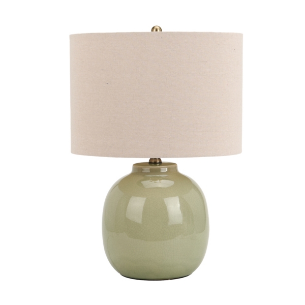 Sage Crackle Glaze Table Lamp