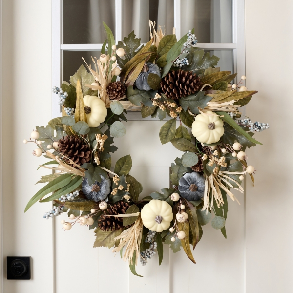 Velvet Pumpkin Berry 26 in. Fall Wreath | Kirklands Home