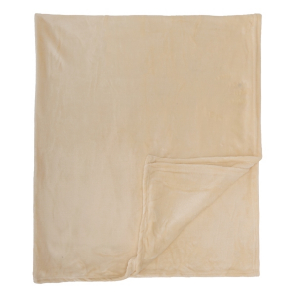 Coconut Milk Solid Plush Throw