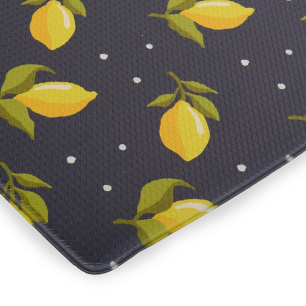 Navy Lemon Kitchen Mat