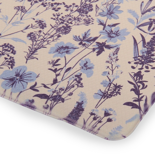 Blue Wildflower Kitchen Mat