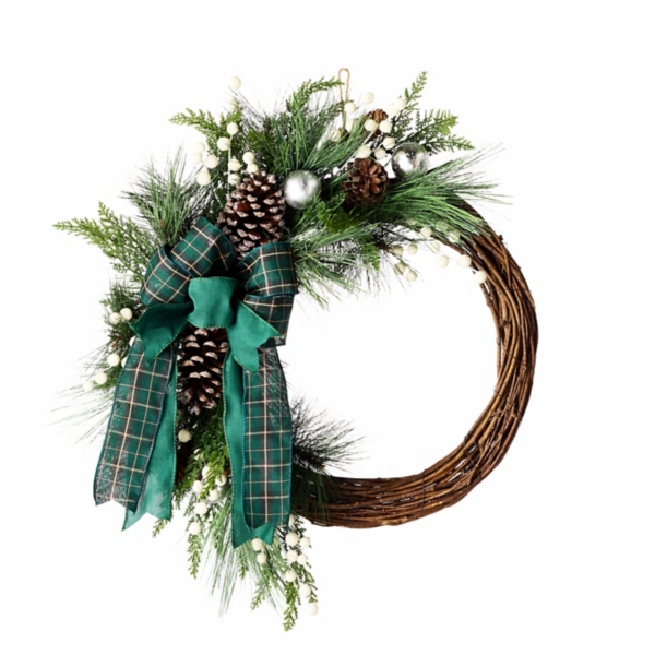 Plaid 26in Wreath | Kirklands Home