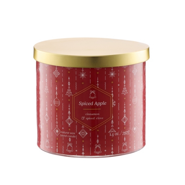 Spiced Apple 3-Wick 14oz Jar Candle | Kirklands Home