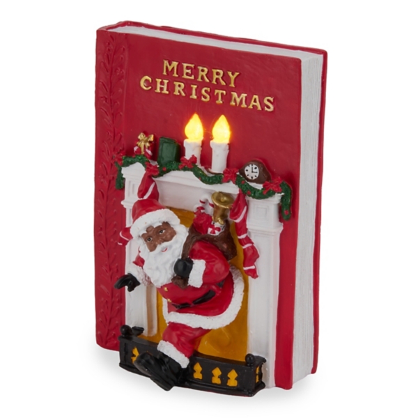 Tabletop Merry Book with Santa LED | Kirklands Home