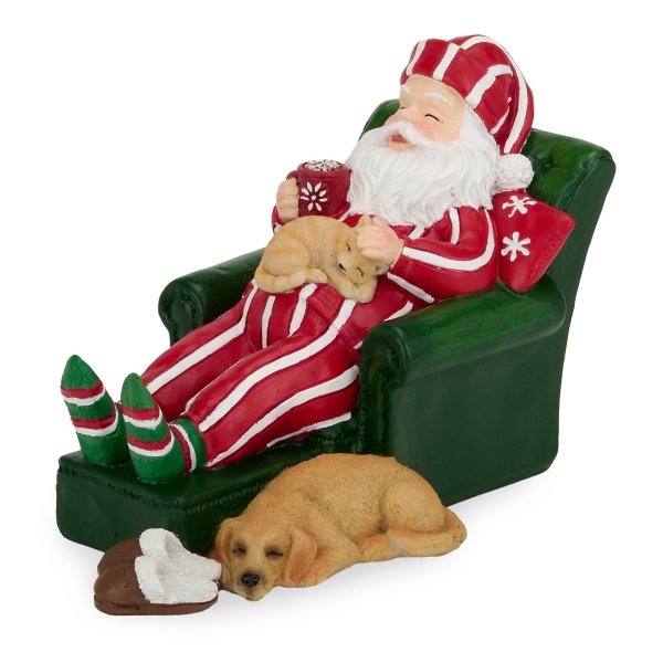 Holly Santa In Chair Figure | Kirklands Home