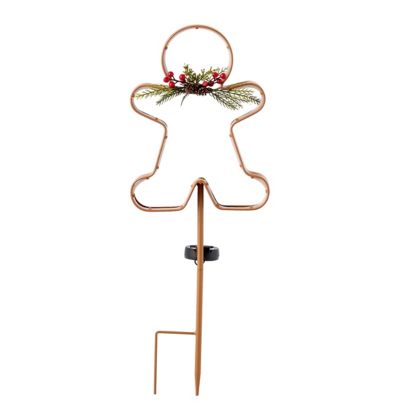 Gingerbread Man LED Graden Stake | Kirklands Home