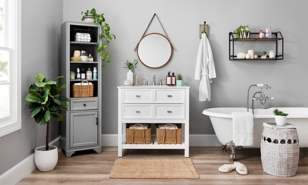 bathroom decor cabinets