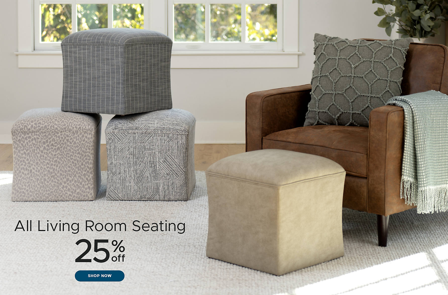All Living Room Seating 25% off shop now
