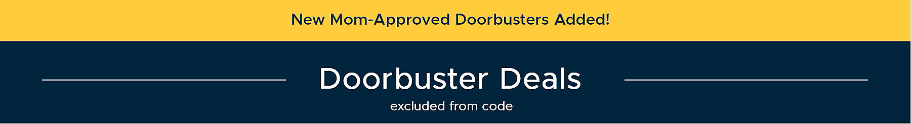 Doorbuster Deals excluded from code