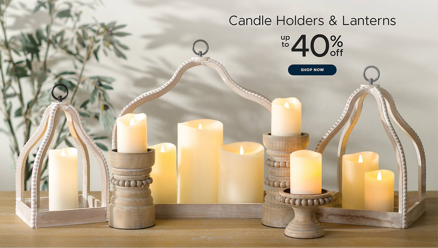 Candle Holders & Lanterns up to 40% off shop now